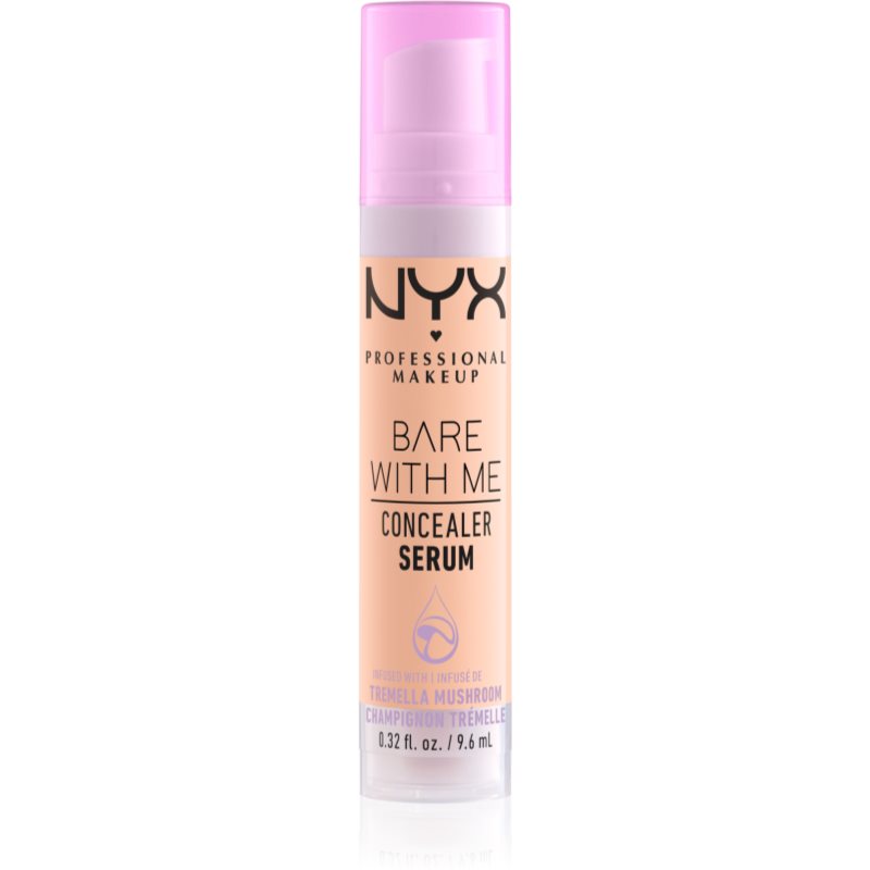 NYX Professional Makeup Bare With Me Concealer Serum hidratant anticearcan 2 in 1 culoare 2.5 Medium Vanilla 9,6 ml