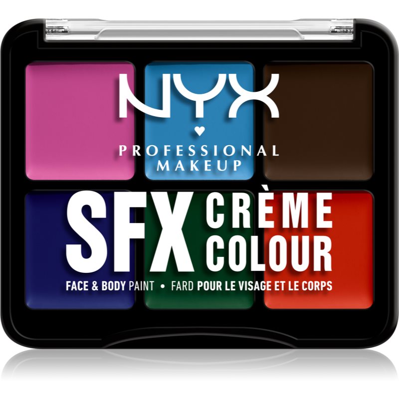 NYX Professional Makeup Halloween SFX Paints paleta pentru fata multifunctionala corp si fata culoare 02 Secondary 6 g