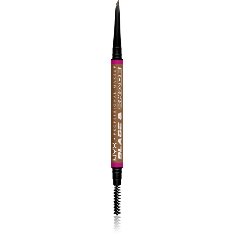 NYX Professional Makeup Blade & Shade creion pentru sprancene cu pensula culoare 02 Blonde g