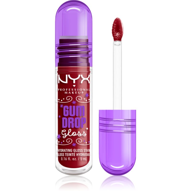NYX Professional Makeup Gingerbaddie Land Gum Drop lip gloss culoare 03 Cranberry Splash 1 buc NYX Professional Makeup Gingerbaddie Land Gum Drop lip gloss culoare 03 Cranberry Splash 1 buc