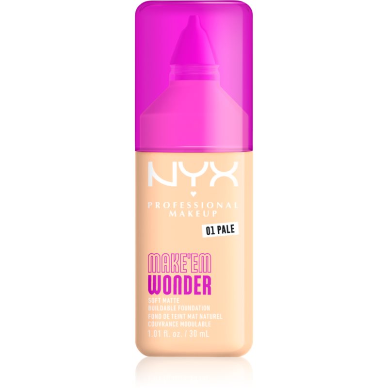 NYX Professional Makeup Make ‘Em Wonder make-up usor matifiant culoare 01 Pale 30 ml