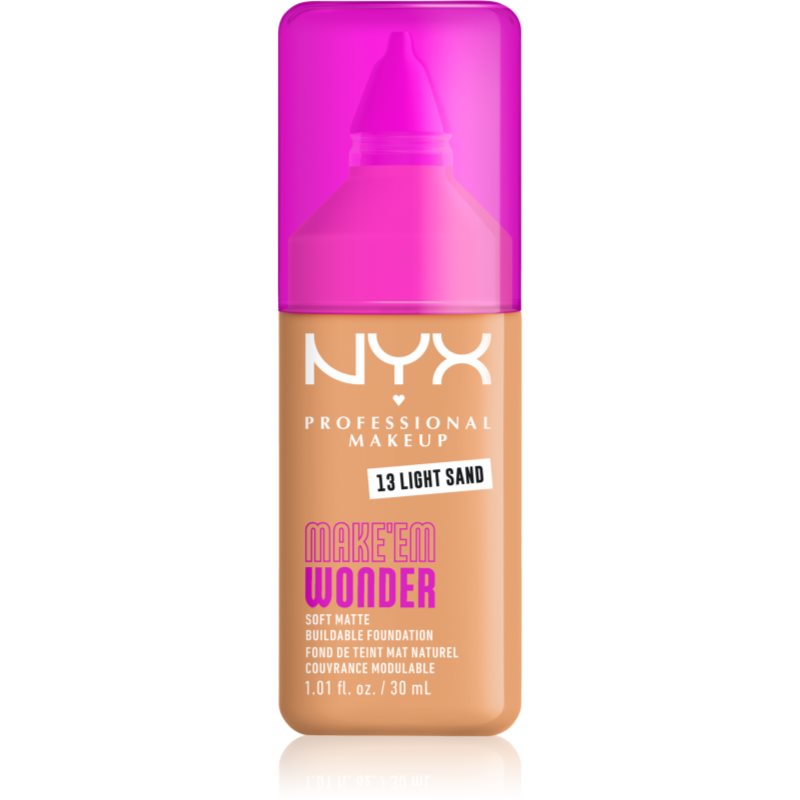 NYX Professional Makeup Make ‘Em Wonder make-up usor matifiant culoare 13 Light Sand 30 ml