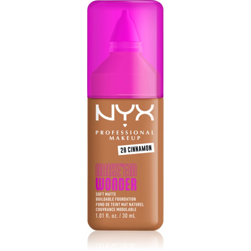 NYX Professional Makeup Make ‘Em Wonder make-up usor matifiant culoare 28 Cinnamon 30 ml