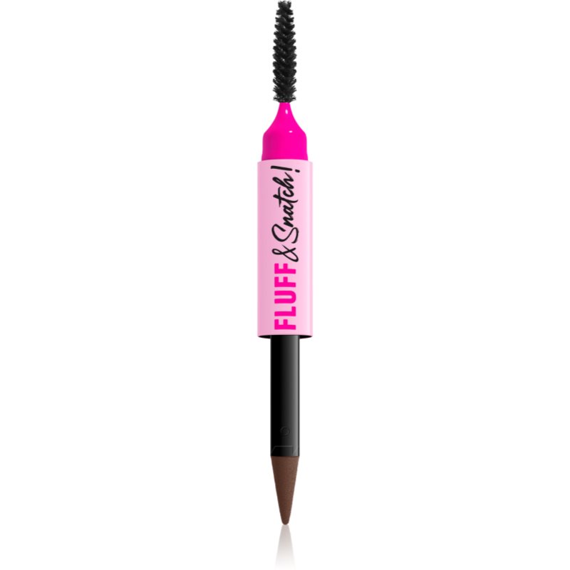 NYX Professional Makeup Fluff & Snatch creion pentru sprancene cu efect de pulbere culoare Cool Ash Brown 1 g