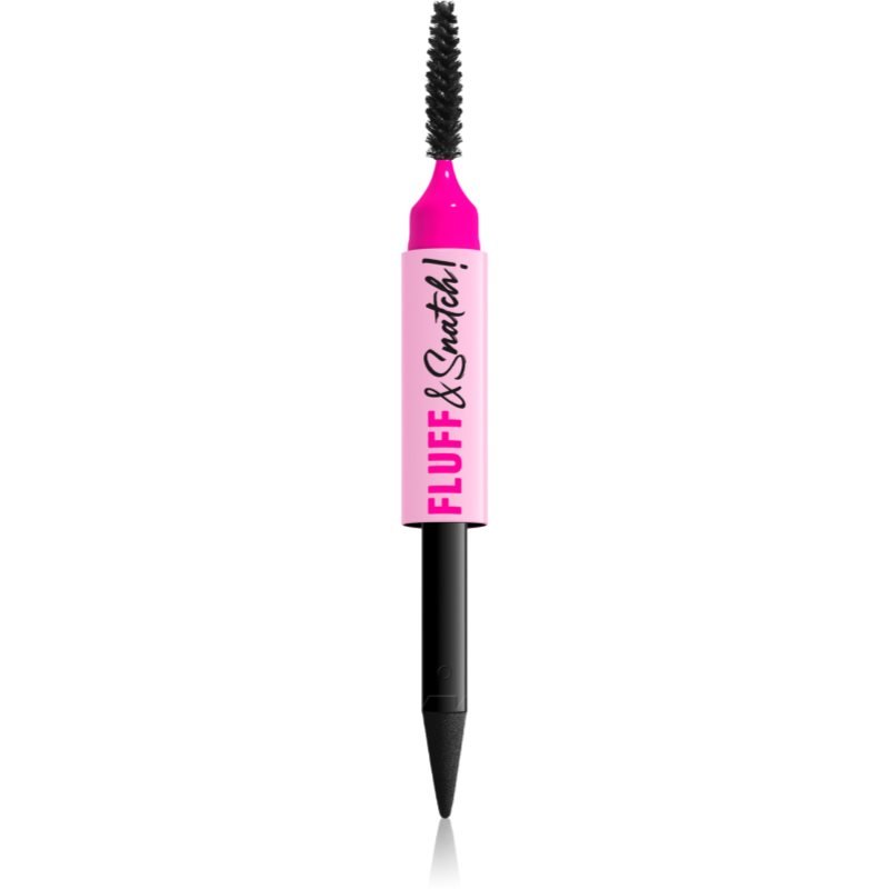 NYX Professional Makeup Fluff & Snatch creion pentru sprancene cu efect de pulbere culoare Black 1 g