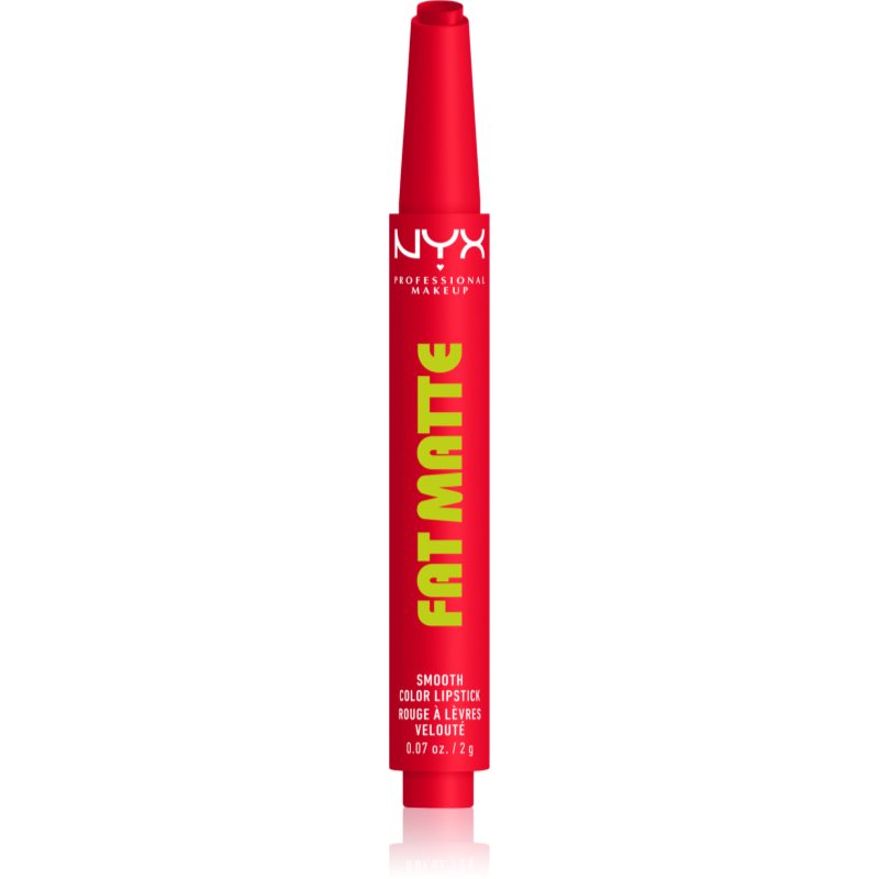 NYX Professional Makeup Fat Matte balsam de buze cu efect matifiant Fuzzy Flame 2 g