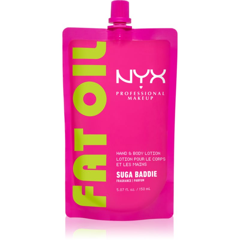 NYX Professional Makeup Fat Oil Body lapte hidratant pentru maini si corp cu parfum Suga Baddie 150 ml