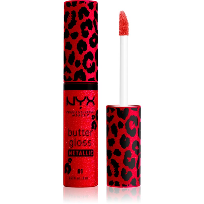 NYX Professional Makeup Butter Gloss Metallic luciu de buze metalic culoare Blood Moon 8 ml