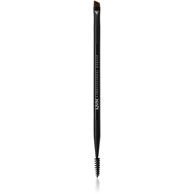 NYX Professional Makeup Pro Dual perie pentru modelarea sprâncenelor 1 buc