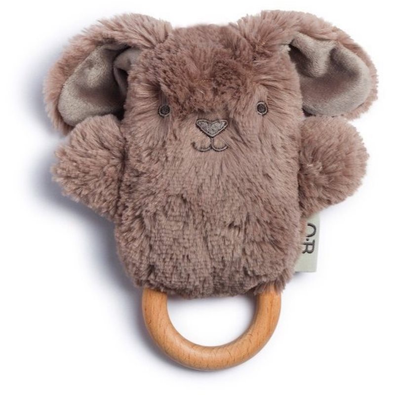 O.B Designs Bunny Soft Rattle Toy jucărie de pluș cu zornăitoare Earth Taupe 3m+ 1 buc