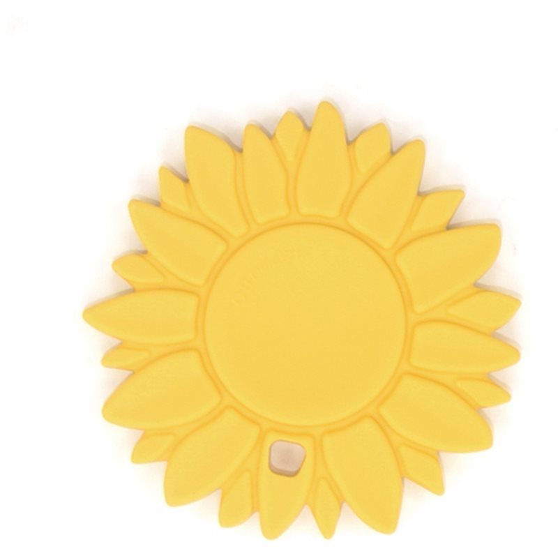 O.B Designs Sunflower Teether jucărie pentru dentiție Lemon 3m+ 1 buc