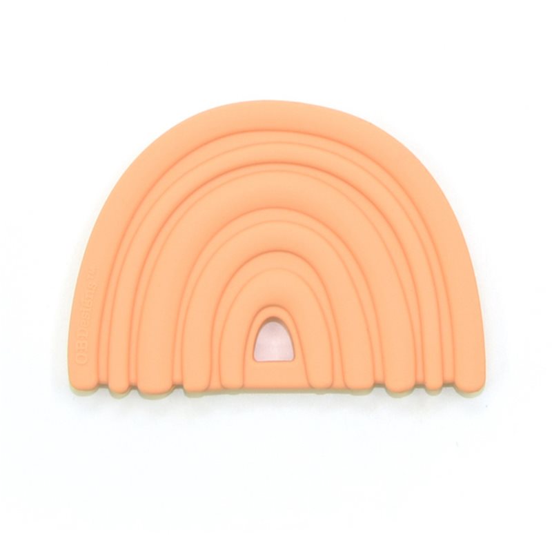 O.B Designs Rainbow Teether jucărie pentru dentiție Peach 3m+ 1 buc