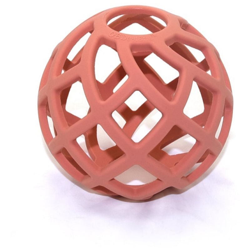 O.B Designs Eco-Friendly Teether Ball jucărie pentru dentiție Blush 3m+ 1 buc