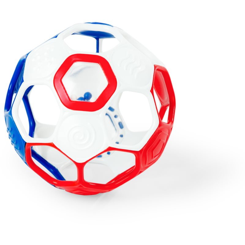 Oball Rattle Goals™ minge senzorială Red, White & Blue 0m+ 1 buc