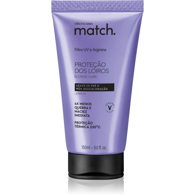 Match. Blonde Care mască regeneratoare fără clătire pentru par blond 150 ml