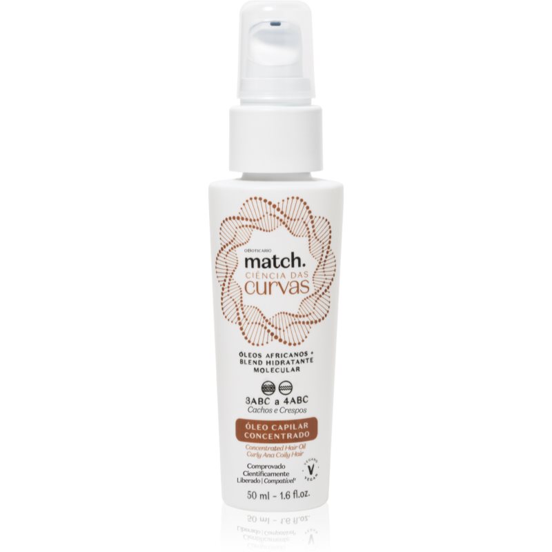 Match. Science of Curves ulei pentru par pentru par ondulat si cret 50 ml