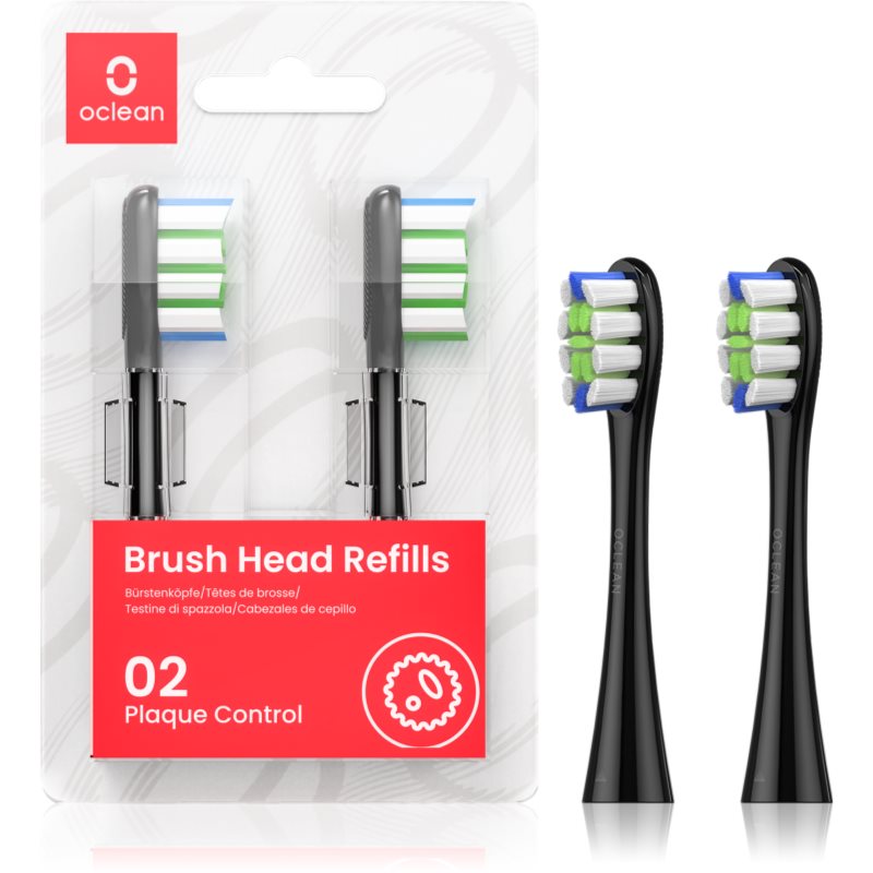 OClean Brush Head Plaque Control capete de schimb pentru periuta de dinti Black 2 buc