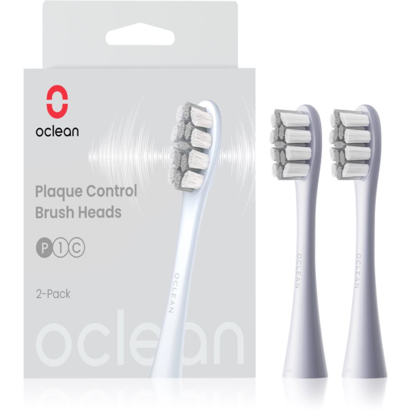 Oclean Plaque Control Medium capete de schimb Silver 2 buc