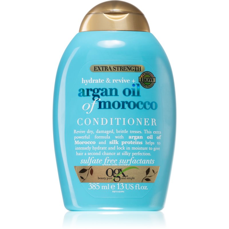 OGX Argan Oil Of Morocco Extra Strenght balsam pentru regenerare pentru par deteriorat 385 ml