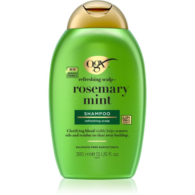 OGX Rosemary Mint sampon pentru curatare pentru un scalp seboreic 385 ml