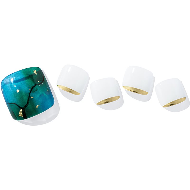ohora Semi Cured Gel Pedicure Strips P Tide Pool folii autocolante pentru unghii pentru picioare culoare PD-028 1 buc