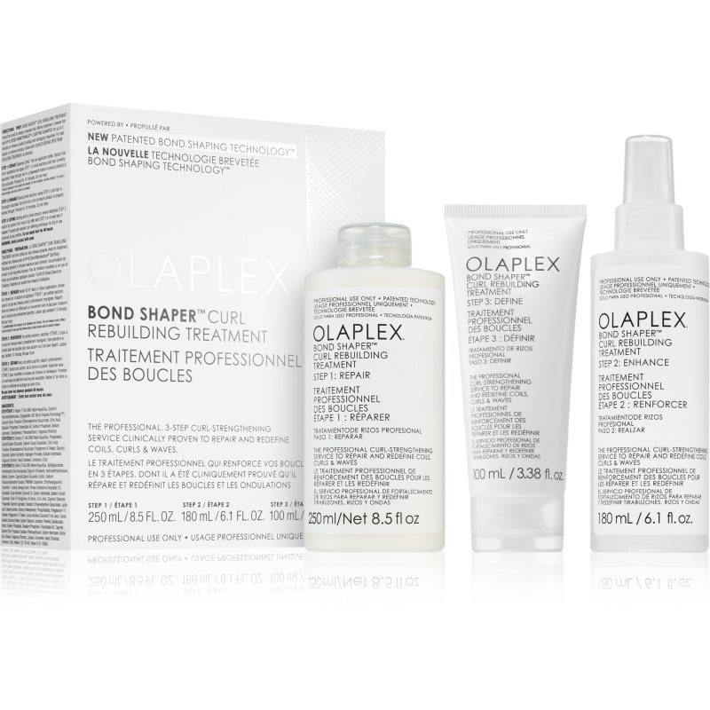 Olaplex Bond Shaper Curl Rebuilding Treatment set set pentru păr creț 3 buc