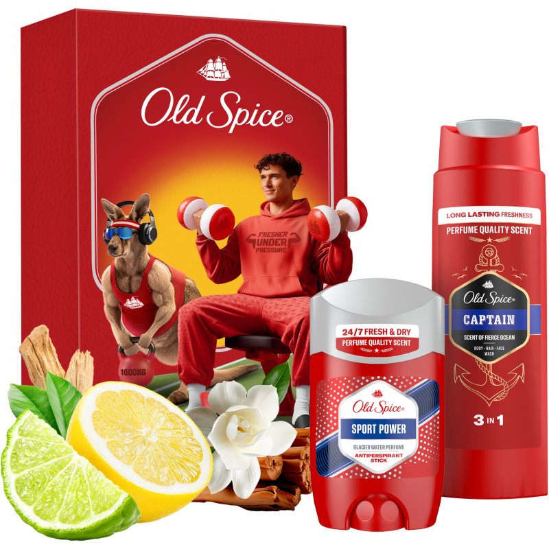 Old Spice Sport Power & Captain Gym Set set cadou