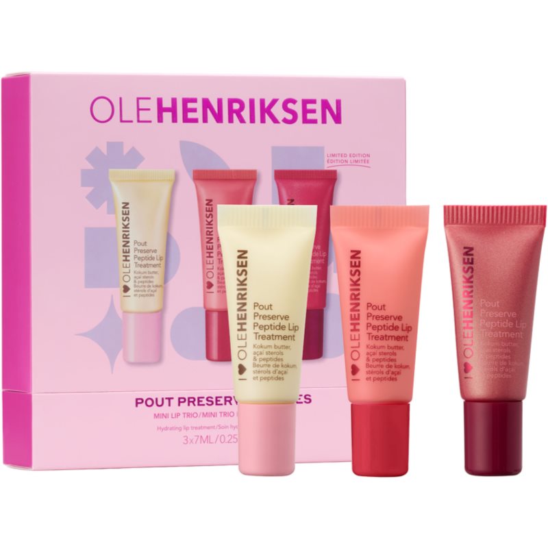 OLEHENRIKSEN Pout Preserve Mini Hydrating Peptide Lip Trio set cadou de buze