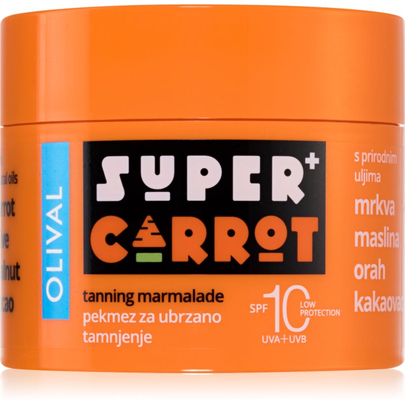 Olival SUPER Carrot Tanning Jam agent pentru accelerarea și prelungirea bronzării SPF 10 100 ml