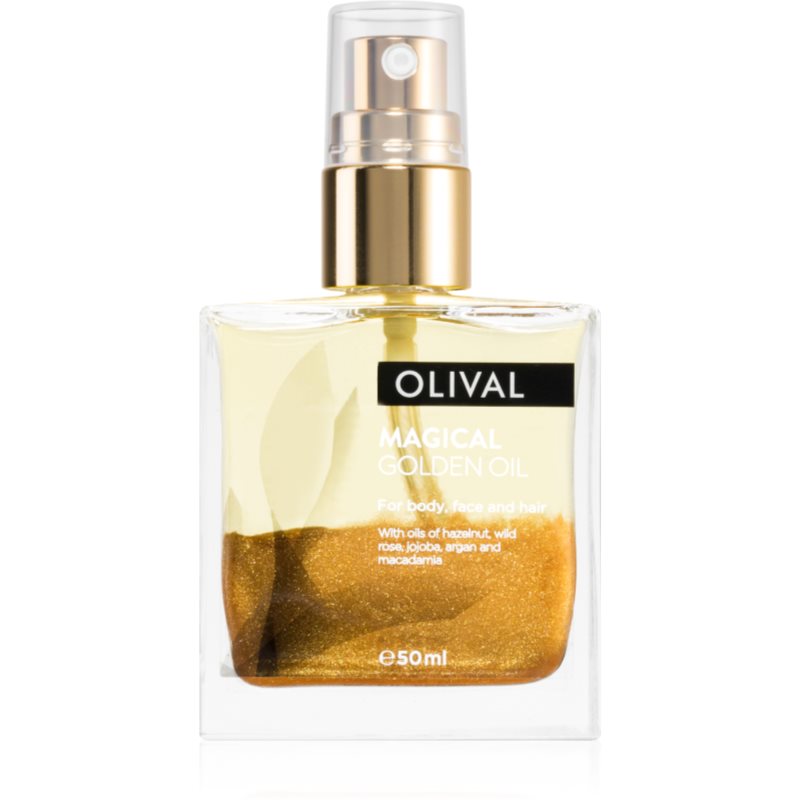 Olival Magical Gloden Oil ulei uscat multifuncțional cu sclipici pe fata , corp si par 50 ml