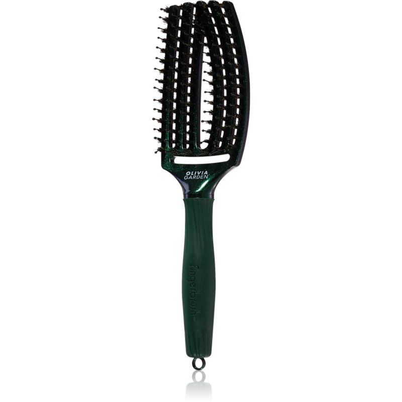 Olivia Garden Fingerbrush Midnight Desert perie de tip paletă odstín Emerald 27 cm