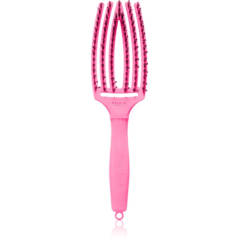 Olivia Garden Fingerbrush Boar & Nylon perie de par cu peri de nailon și de mistreț Dolce Vita Pink Granita 1 buc Olivia Garden Fingerbrush Boar & Nylon perie de par cu peri de nailon și de mistreț Dolce Vita Pink Granita 1 buc
