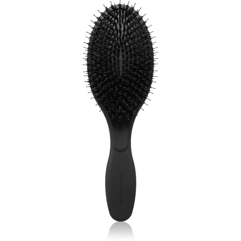 Olivia Garden Expert Care Boar & Nylon Bristles Black perie ovală pentru păr 1 buc