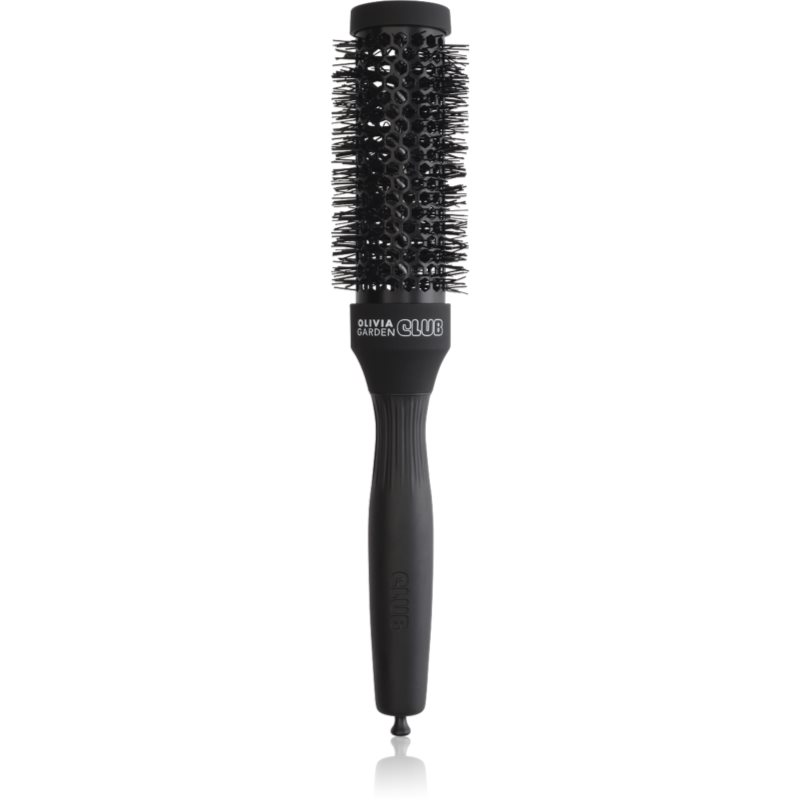 Olivia Garden Club The Glow Blowout Ceramic Round Brush Black perie rotundă pentru păr S 1 buc