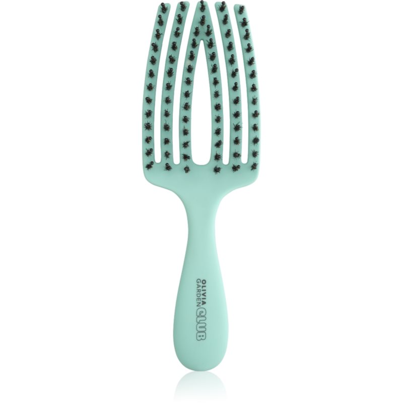 Olivia Garden Club The Nomad Detangling&Shine Fingerbrush​ perie de tip paletă pentru păr Mint 1 buc