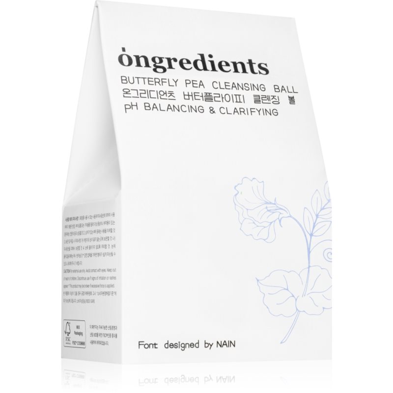Ongredients Butterfly Pea Cleansing Ball sapun pentru curatarea fetei cu efect antioxidant 110 g
