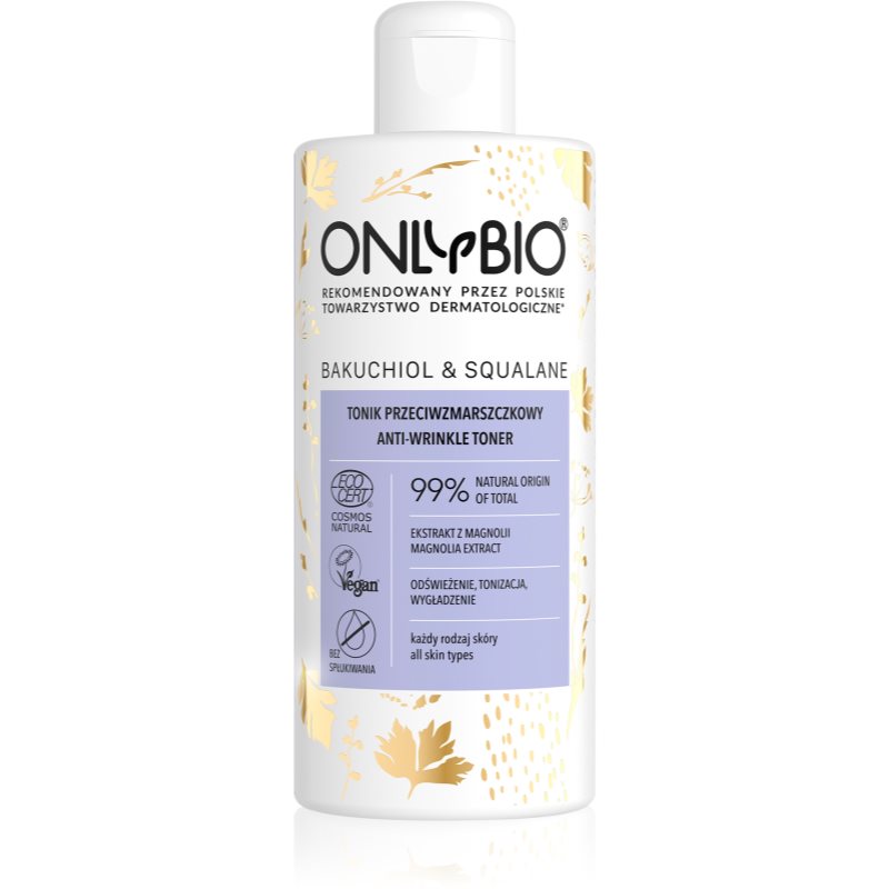 OnlyBio Bakuchiol & Squalane tonic revigorant cu efect de netezire 300 ml