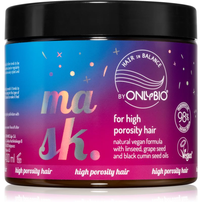 OnlyBio Hair in Balance mască nutritivă pentru păr foarte uscat 400 ml