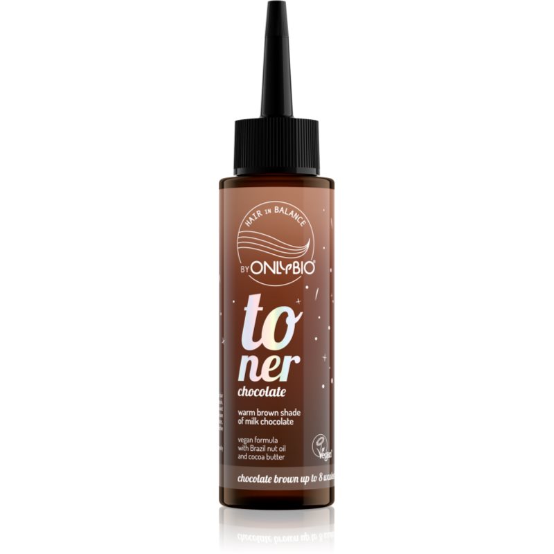 OnlyBio Hair in Balance Toner toner pentru nuanțe naturale culoare Chocolate 100 ml OnlyBio Hair in Balance Toner toner pentru nuanțe naturale culoare Chocolate 100 ml