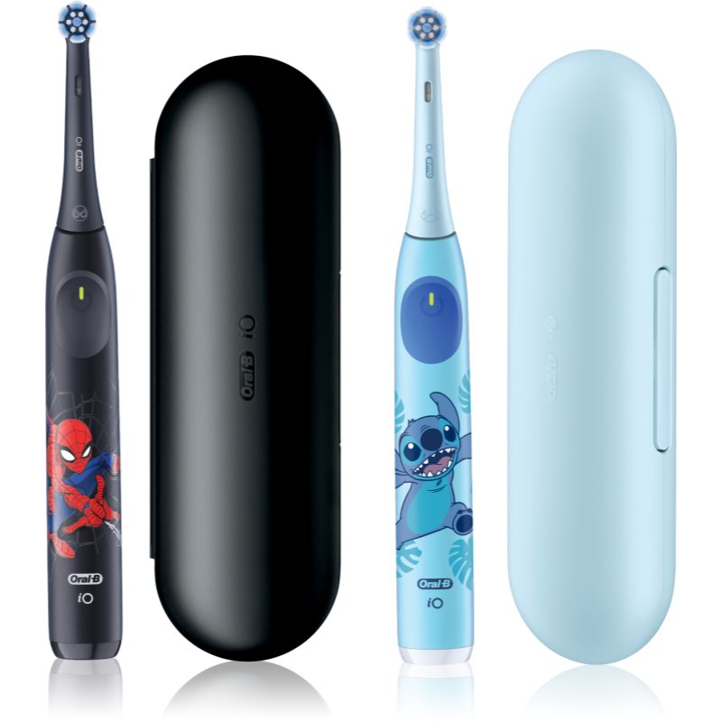 Oral-B iO Kids Marvel Spiderman & Disney Stich set de 2 periuțe de dinți pentru copii