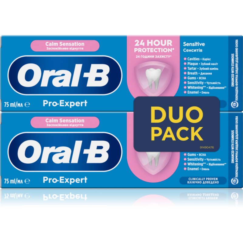 Oral-B Pro-Expert Calm Sensation pastă de dinți calmantă 2x75 ml