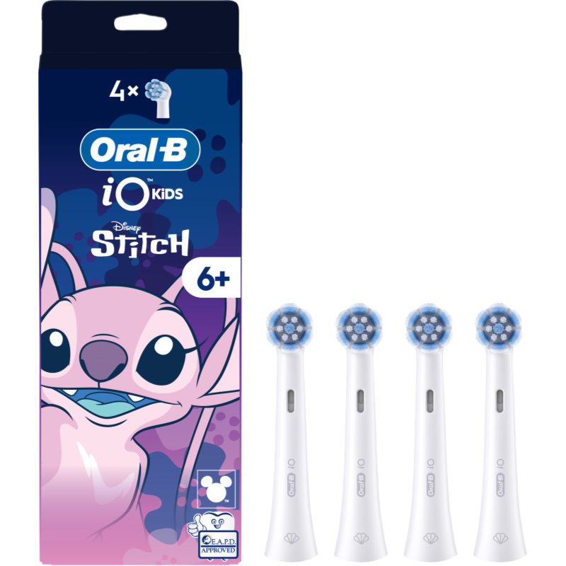 Oral-B iO Kids Disney Stitch Angel capete de schimb pentru periuta de dinti pentru copii 6 y+ 4 buc