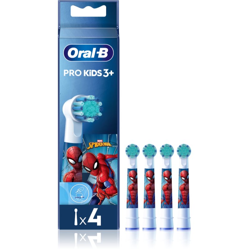 Oral B PRO Kids 3+ capete de schimb pentru periuta de dinti pentru copii Spiderman 4 buc