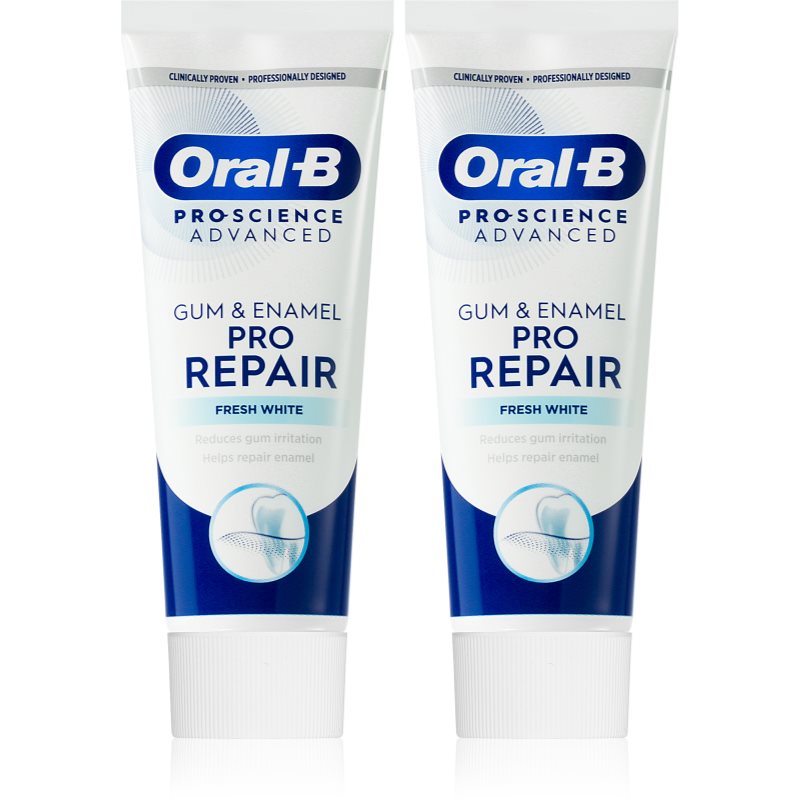 Oral B Gum & Enamel Repair Gentle Whitening pasta de dinti cu efect de albire și calmare 2x75 ml