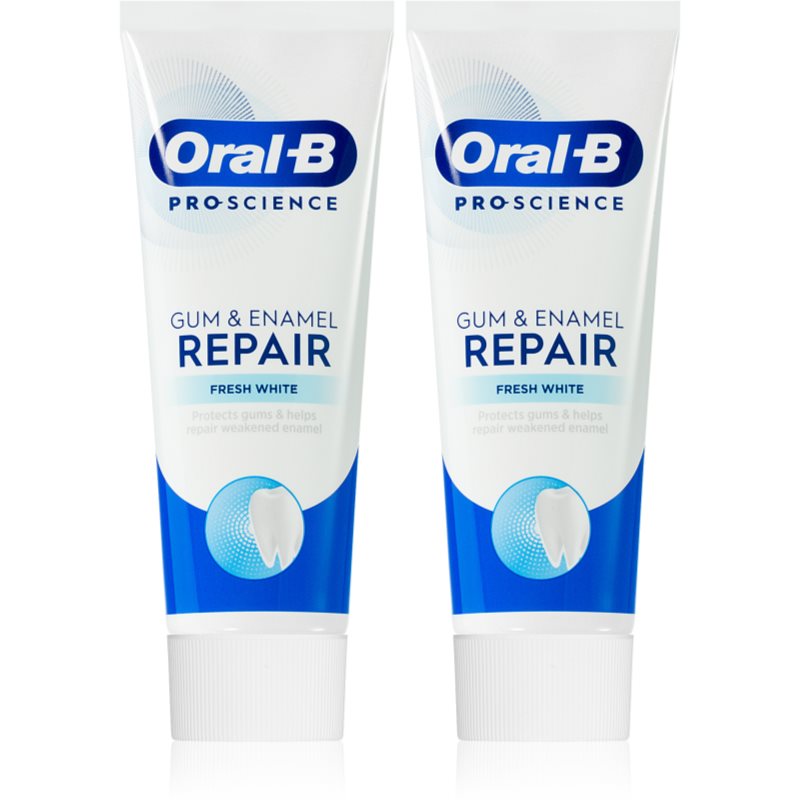 Oral B Gum & Enamel Repair Fresh White pasta de dinti pentru respiratie proaspata 2x75 ml