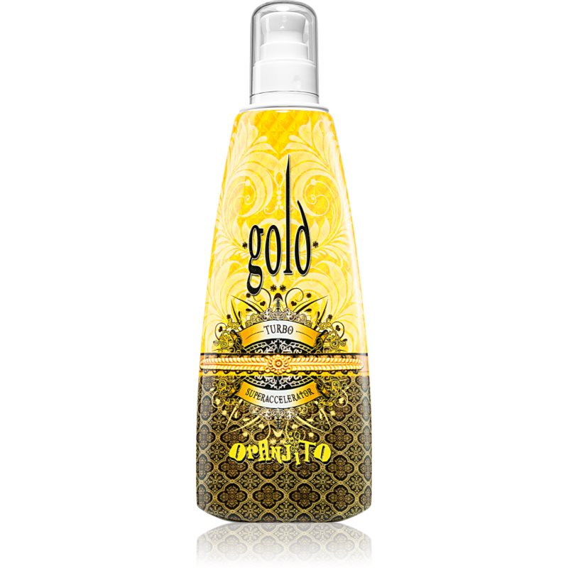 Oranjito Max. Effect Gold Turbo Lapte de bronzare la solar pentru accelerarea bronzului 250 ml