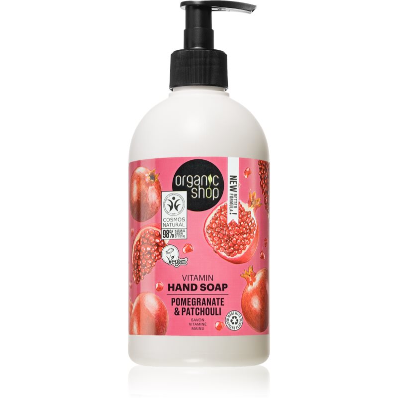 Organic Shop Pomegranate & Patchouli Săpun lichid hrănitor pentru mâini cu pompa 500 ml