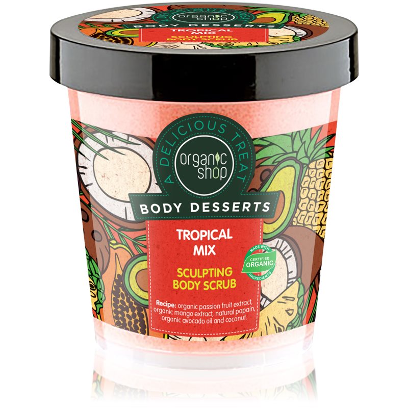 Organic Shop Body Desserts Tropical Mix exfoliant corporal pentru slăbire 450 ml