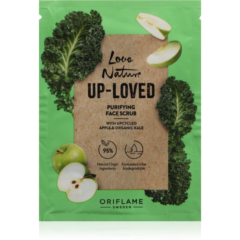 Oriflame Love Nature Up-Loved Upcycled Apple & Organic Kale demachiant cu efect de peenling 10 ml