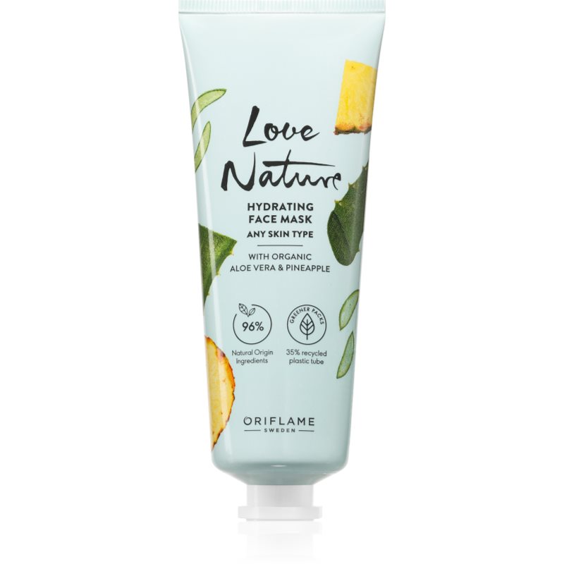 Oriflame Love Nature Organic Aloe Vera & Pineapple masca faciala hidratanta 75 ml